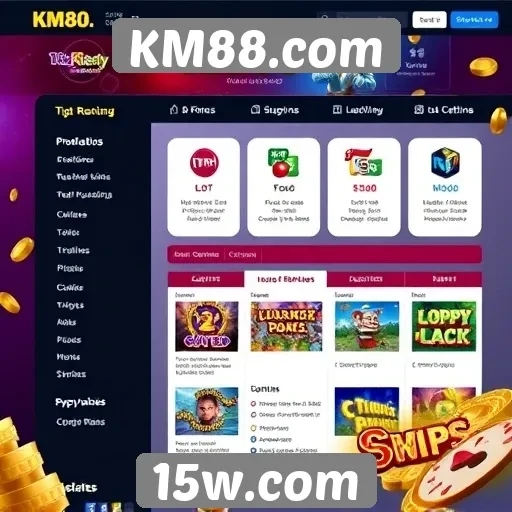 Recursos e funcionalidades do site KM88.com